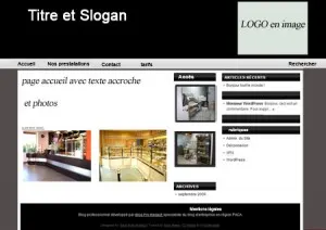 exemple maquette  blog pour conception de magasin
