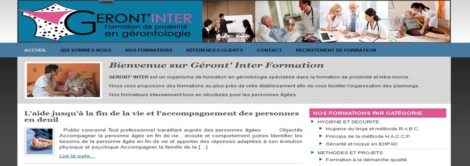Création blog pour centre de formation en gérontologie