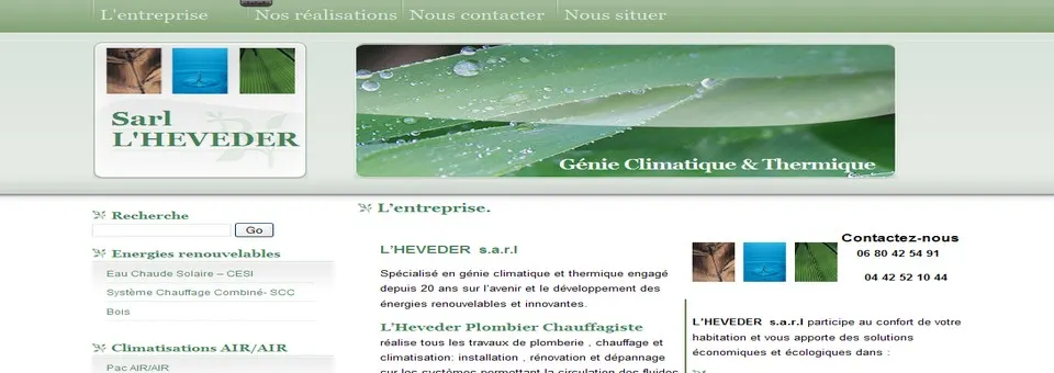 Création site artisan plombier chauffagiste