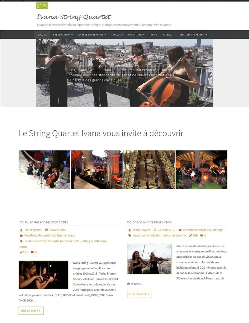 création blog IVANA  musique mariage