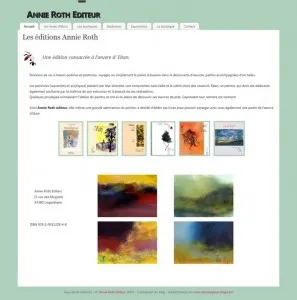 création du blog Annie Roth editeur