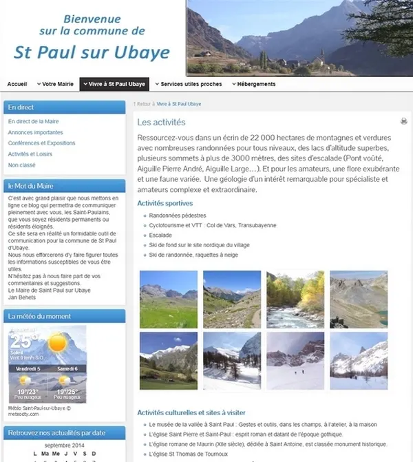 Création d’un blog pour la mairie de St Paul sur Ubaye