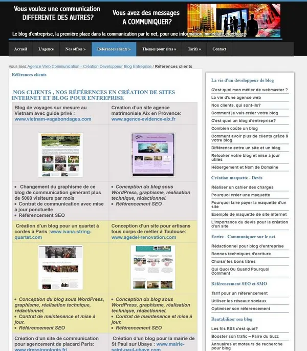 Création de site et blog d' entreprise artisan, entreprise, commerce