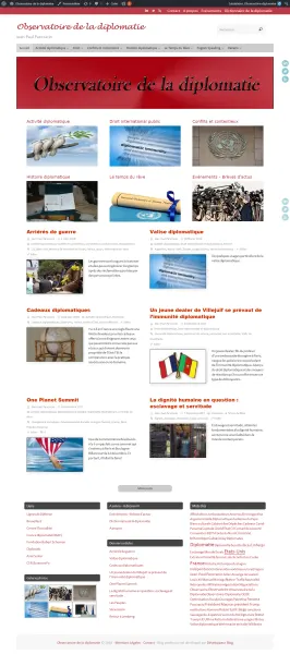 création du blog Observatoire de la Diplomatie